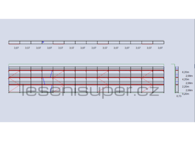 Sada nového rámového lešení typ 73 - 361 m2